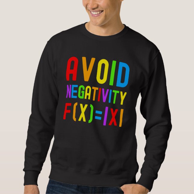 Avoid Negativity  Kids Math Math Equation Math Gee Lång Ärmad Tröja (Framsida)