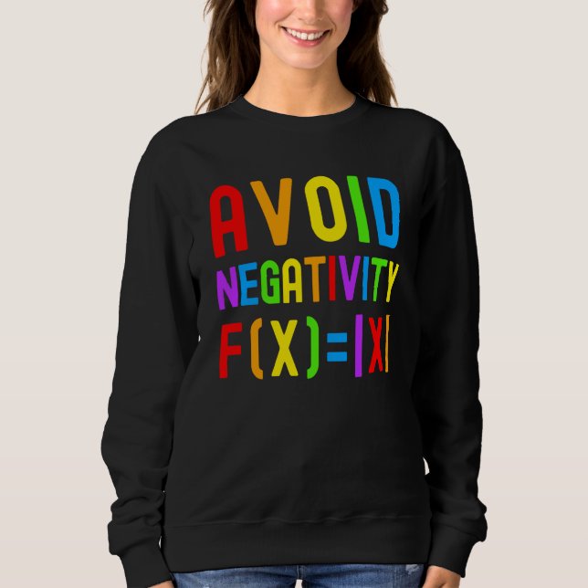 Avoid Negativity  Kids Math Math Equation Math Gee T Shirt (Framsida)