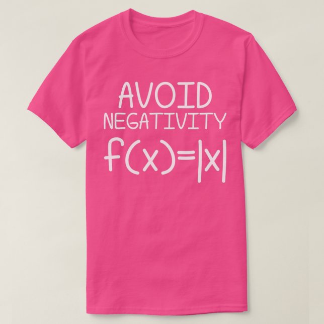 Avoid Negativity Math Equation Funny Teacher Gift T Shirt (Design framsida)