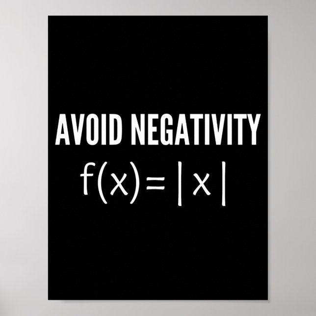 avoid negativity math equation poster (Framsidan)