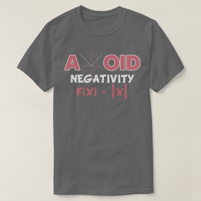 Avoid Negativity Math Pun Equation Math Teacher T Shirt (Design framsida)