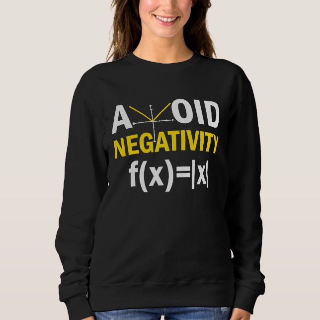 Avoid Negativity  Math Pun Equation T Shirt (Framsida)
