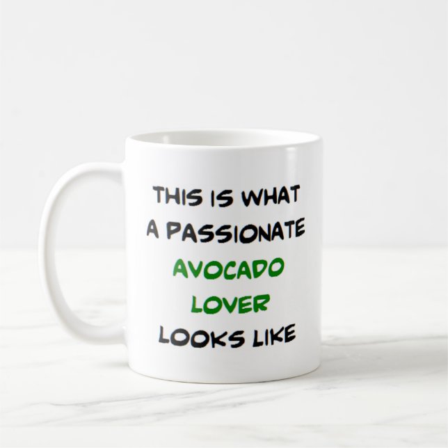 avokado älskare, passionerad kaffemugg (Vänster)
