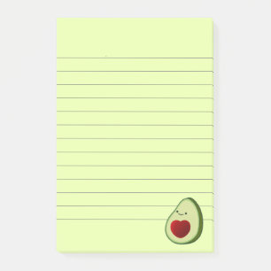 Avokado Älskare Söt Tecknad Film Post-it Block