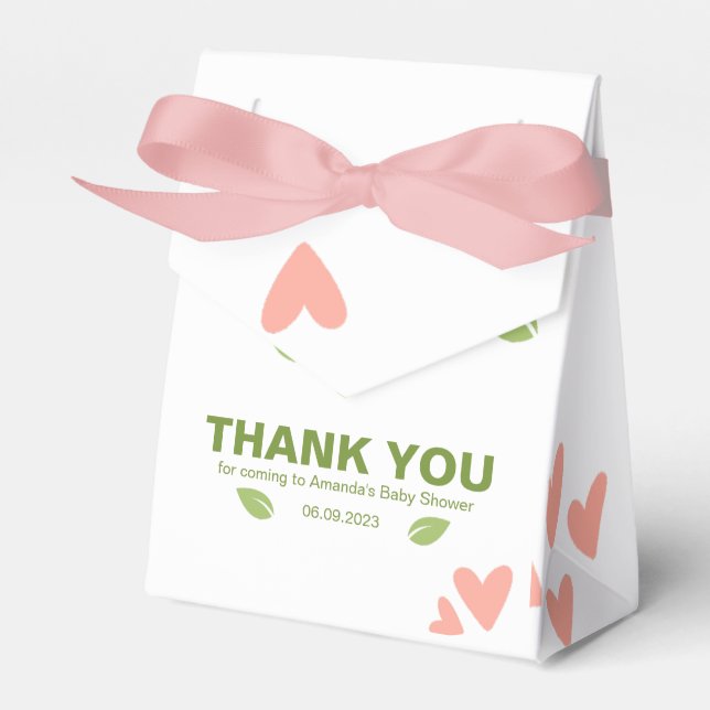 Avokado Baby Shower, Flicka favoritbox Presentaskar (Framsidan Sidan)