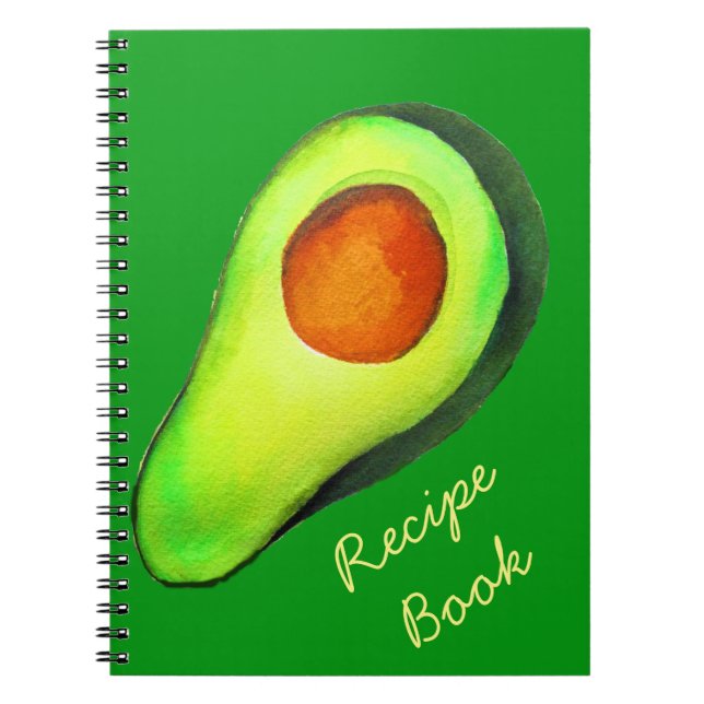 Avokado beroende grön recept konst anteckningsbok (Framsidan)
