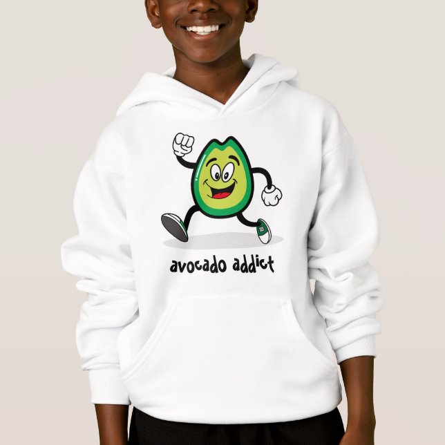 avokado-beroende hoddie-barn t shirt (Framsida)