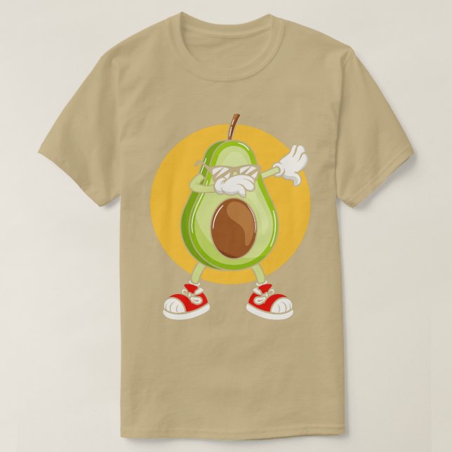 Avokado Coola med sunglass frukt lo T Shirt (Design framsida)
