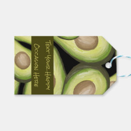 Avokado Design Tryckt Presentetikett