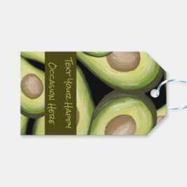 Avokado Design Tryckt Presentetikett
