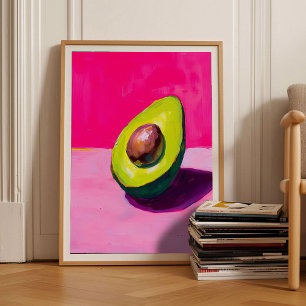 Avokado Eclectic Print Maximalist Tryck Rosa