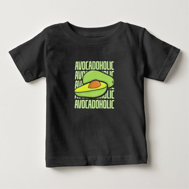 Avokado Frukt Mat T Shirt (Framsida)
