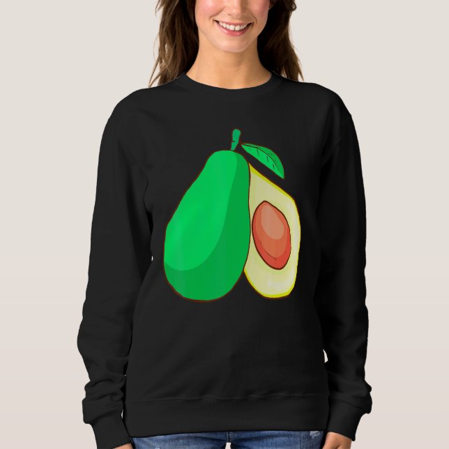 Avokado Frukt Mat Vegan Vegetarian T Shirt (Framsida)