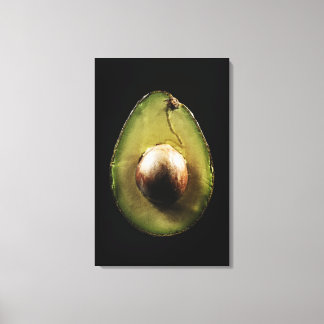 Avokado,Frukt,Svart bakgrund Canvastryck