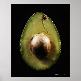 Avokado frukt, svart bakgrund poster
