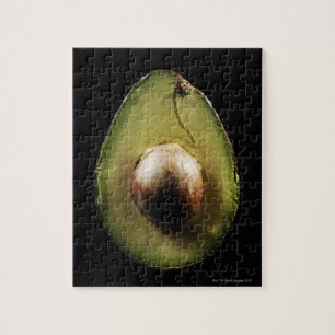 Avokado,Frukt,Svart bakgrund Pussel