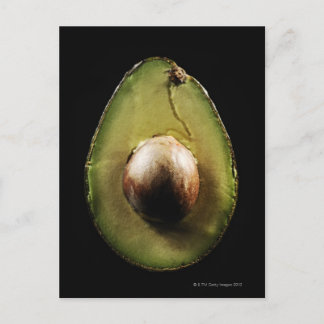 Avokado,Frukt,Svart bakgrund Vykort