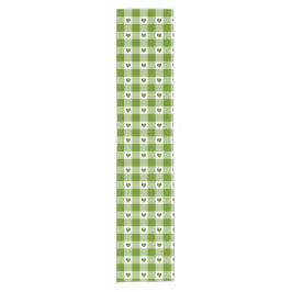 Avokado Grön Hjärt Rutig Gingham Retro Färg
