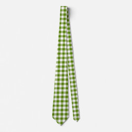 Avokado Grön Plaid Gingham Retro Färg Slipsklöver Slips