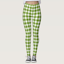 Avokado Grön Rutig Gingham Retro Färg