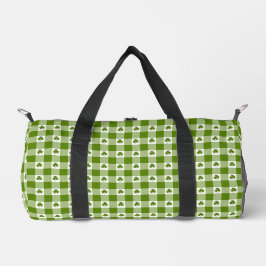 Avokado Grön Rutig Shamrock Klöver Retro Färg