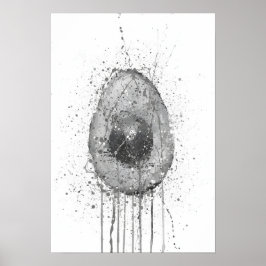 Avokado Grönsak Grå Poster
