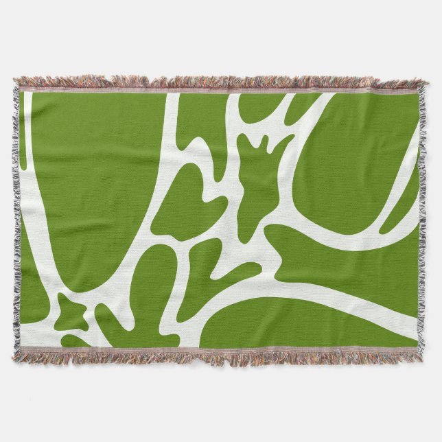 Avokado Grönt och keramiskt vitt Filt (Framsidan)