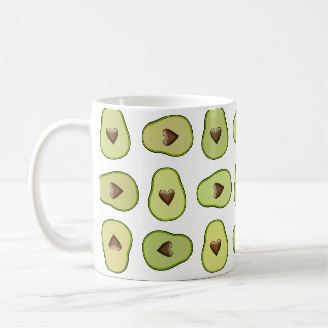 Avokado Hjärtvänlig Frukt Anpassad Kaffemugg (Vänster)