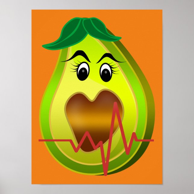 avokado hjärtvänlig mat poster (Framsidan)