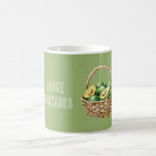 Avokado i korg kaffemugg