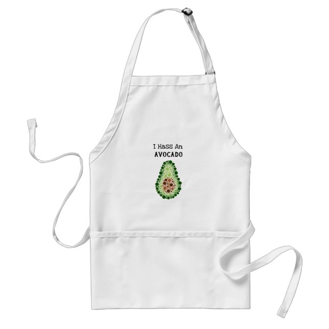Avokado i prickar förkläde (Framsidan)