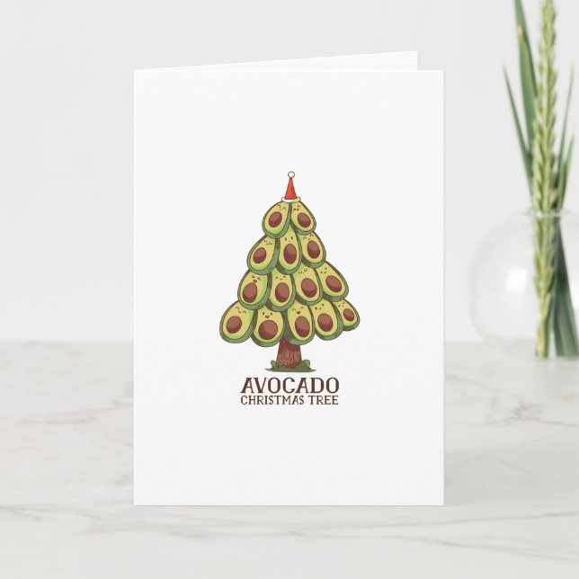 Avokado julgran kort (Framsida)
