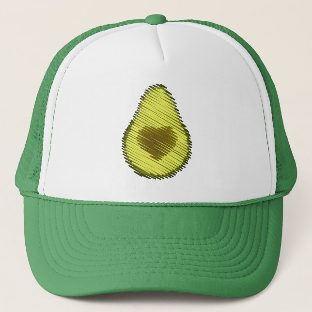 Avokado Kärlek Sketch Hatt Keps (Framsida)