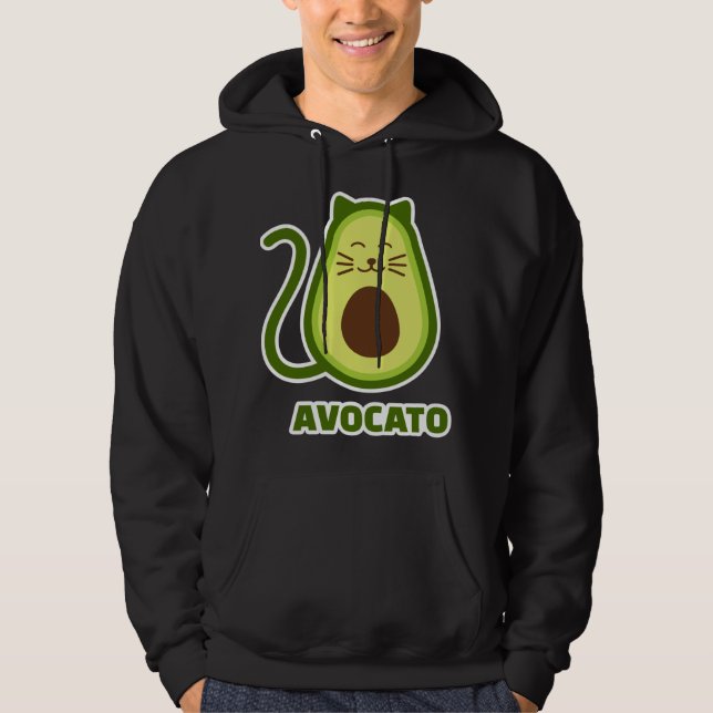 Avokado katt hoodie (Framsida)