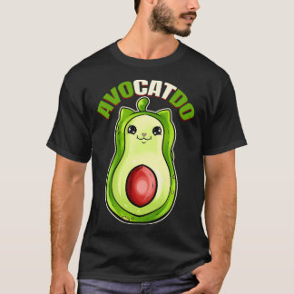 Avokado katt på paus t shirt