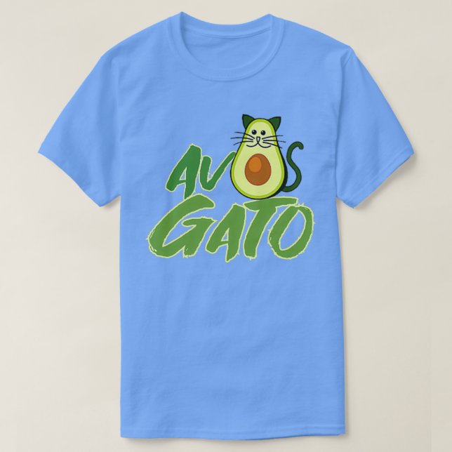avokado med katt ansikte t shirt (Design framsida)