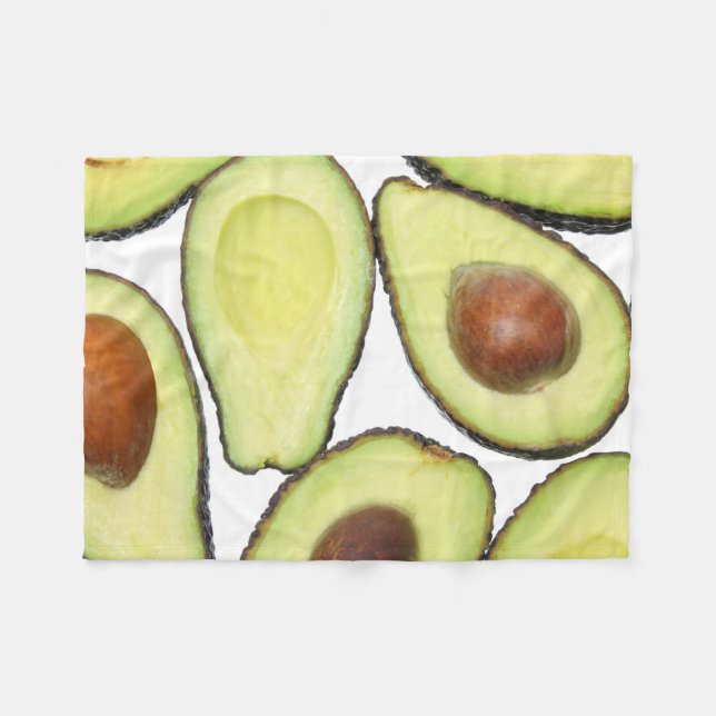 Avokado Mönster Fleecefilt (Framsidan (Horisontell))