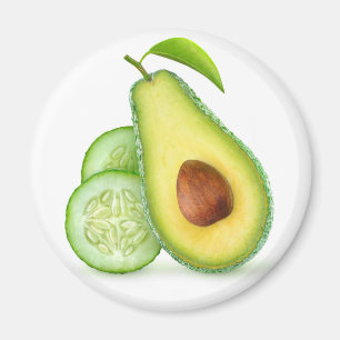 Avokado och gurka magnet