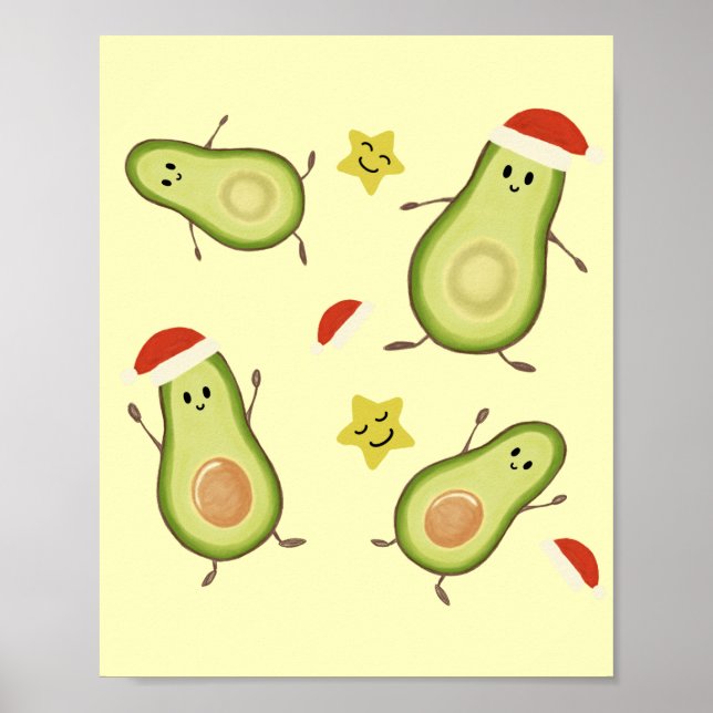 Avokado och jul poster (Framsidan)