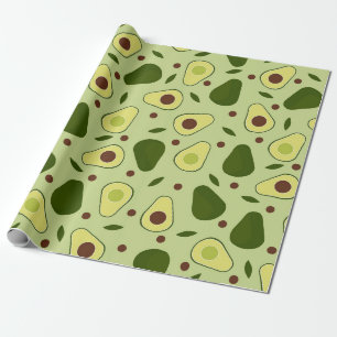Avokado och löv presentpapper