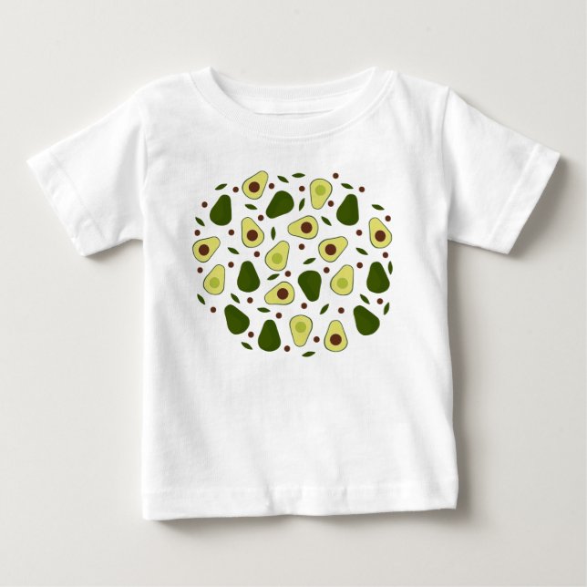 Avokado och löv t shirt (Framsida)