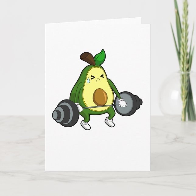 Avokado på Fitness med skivstång Kort (Framsida)
