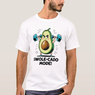 Avokado som lyfter vikter t shirt