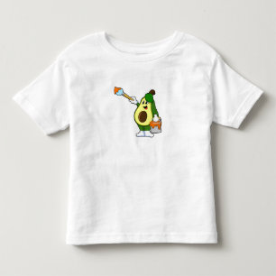 Avokado som målarfärg med färgpensel t shirt