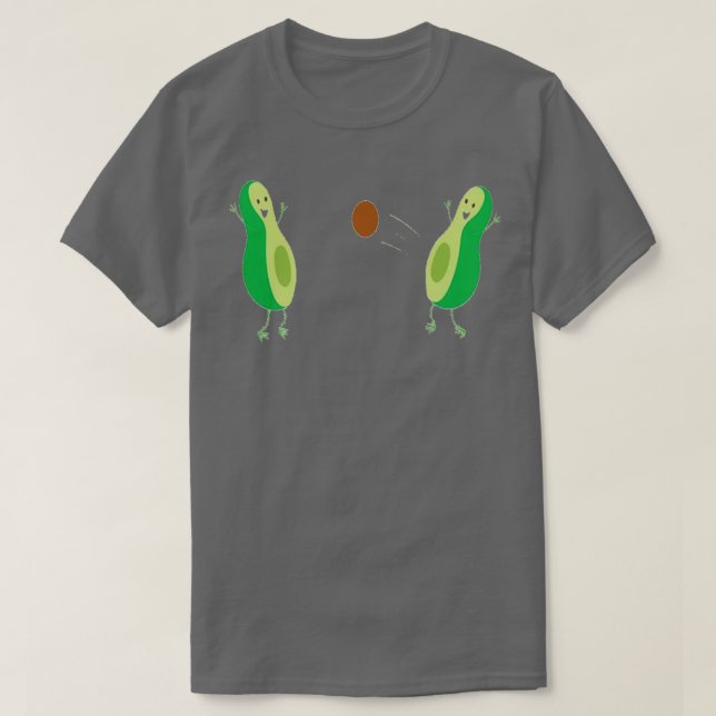 avokado som spelar boll 14 t shirt (Design framsida)