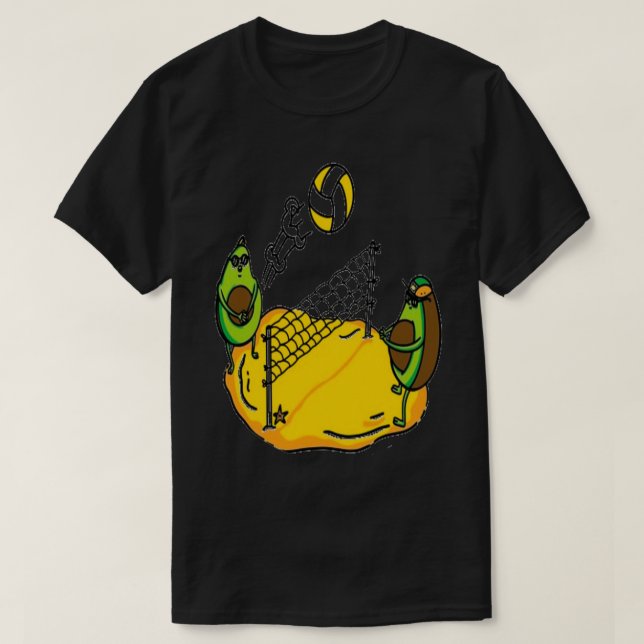 avokado som spelar boll 2 t shirt (Design framsida)