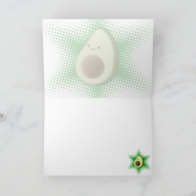 Avokado Superstjärna Blank Tack Kort (Inuti)