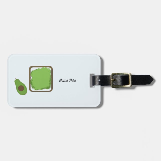 Avokado Toast Bagagebricka (Horisontell Framsida)
