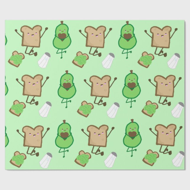 Avokado Toast Inpackningspapper Presentpapper (Platt)