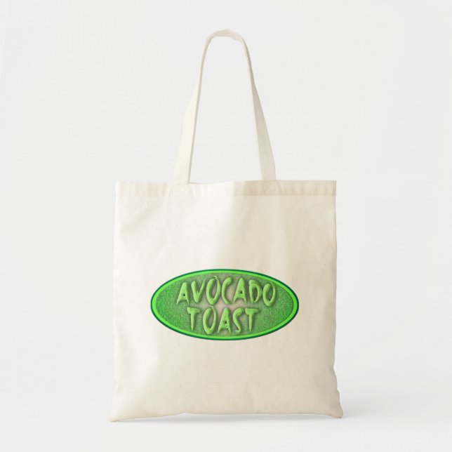 Avokado Toast Kärlek Retro Dekal Stil Kul Tygkasse (Framsidan)